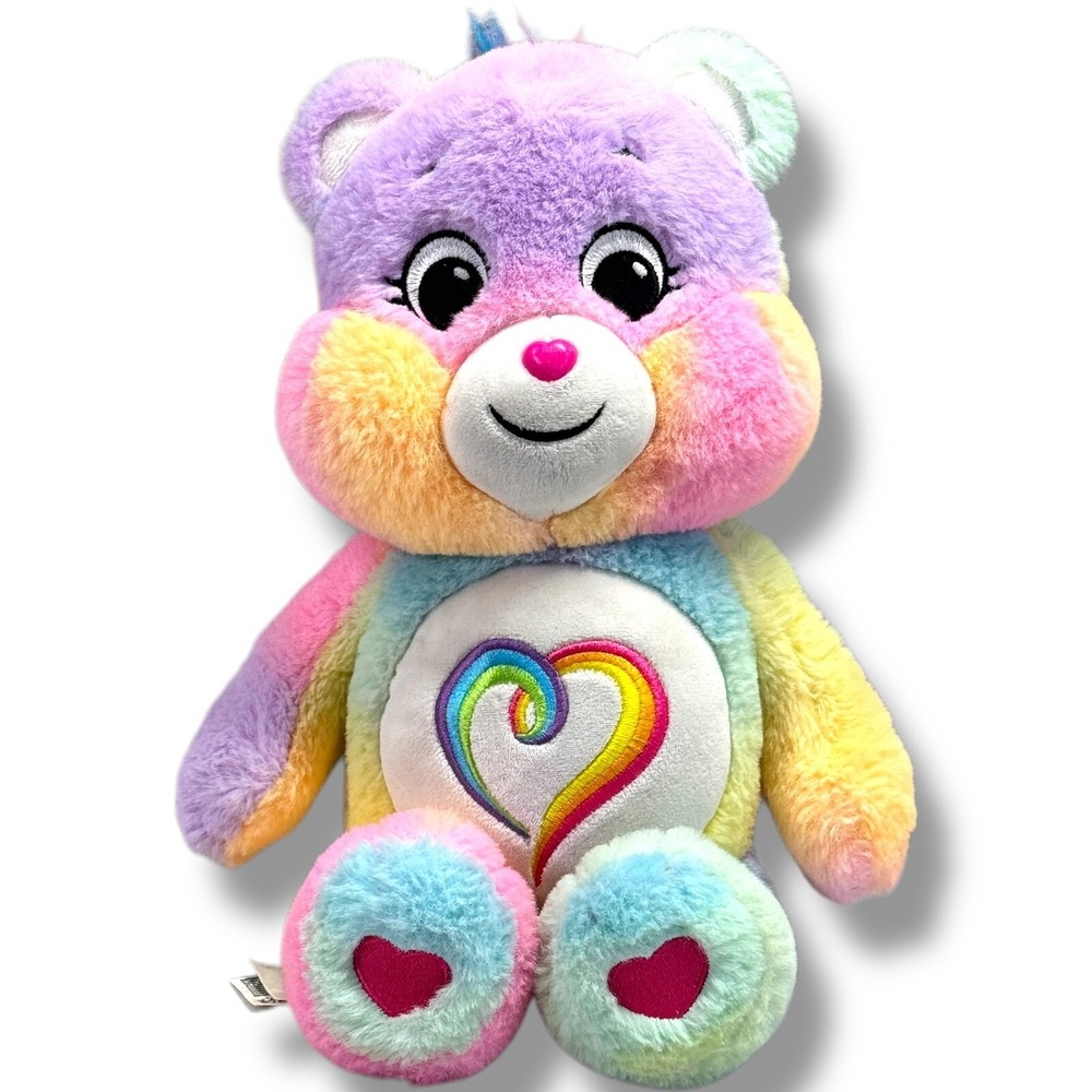 Care Bear Togetherness Bear‎ 13" Plush Basic Fun 2021 Multicolor Rainbow Pastel